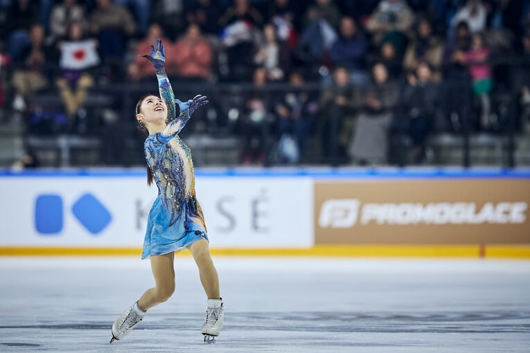 レビト（米国）をフリーで逆転し、3位入賞となった住吉　©Getty Images