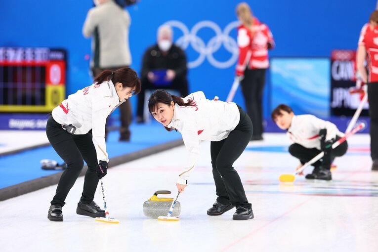 北京五輪のカーリング女子日本代表、ロコ・ソラーレ　©JMPA