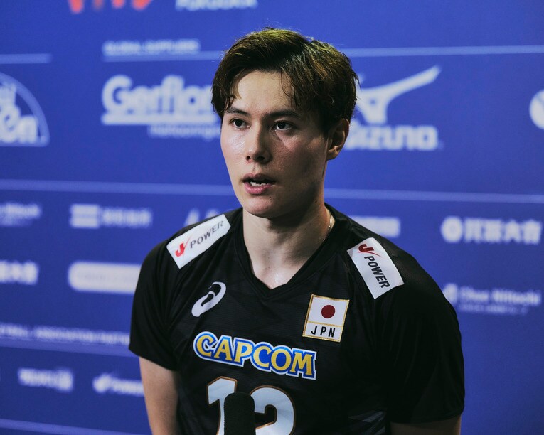 高橋藍（VNLスロベニア戦）©︎Yuki Suenaga