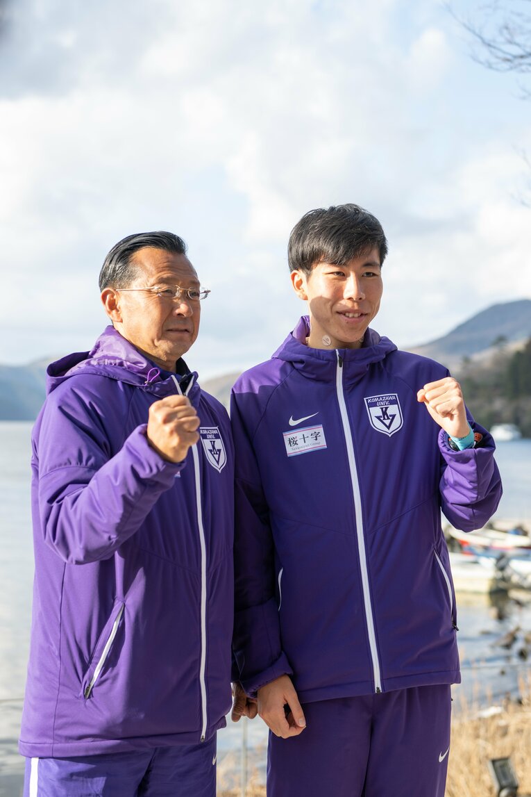 田澤と監督　©Nanae Suzuki