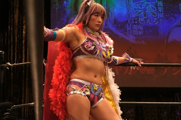 7カ月連続の自主興行開催など、精力的な活動を続ける人気女子プロレスラーのウナギ・サヤカ ／ photograph by Norihiro Hashimoto