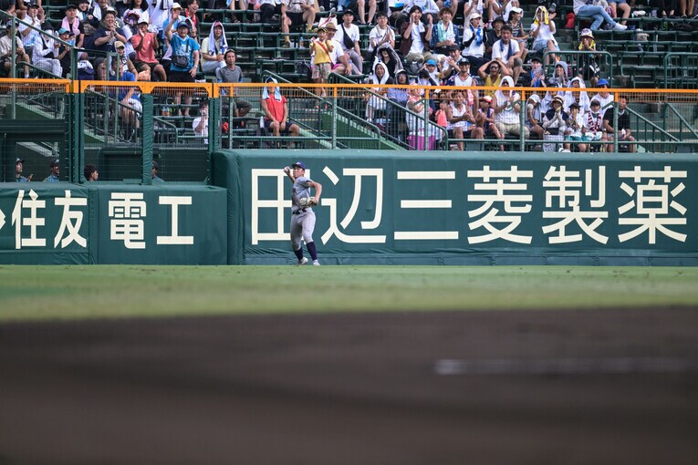 6回にマウンドを退いた後もレフトで好プレーを連発した　©Nanae Suzuki