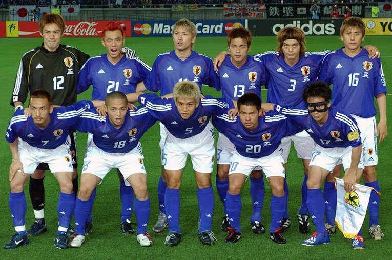2002日韓W杯ロシア戦スタメン ／ photograph by Sports Graphic Number/JMPA