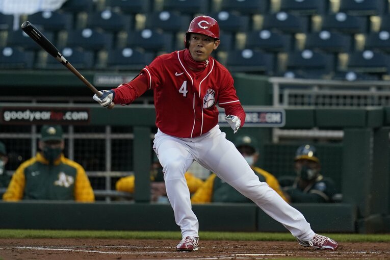 怪我でチームを離脱中の秋山翔吾（3月13日撮影）　©AFLO