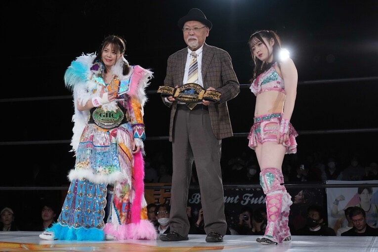 岩谷麻優の持つスーパーフライ級王座に挑む南小桃。1月24日、後楽園ホール　©Essei Hara