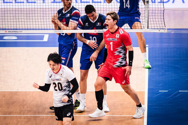 西田有志（VNL決勝フランス戦）©︎Volleyball World