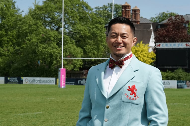 ケンブリッジ大学の経営大学院に通う土佐誠。今日で38歳、今年3月には自身2回目となる伝統のラグビー定期戦「バーシティマッチ」にも出場した　©Kenta Nakaya