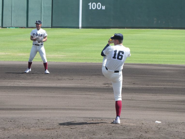 西谷監督の期待も大きい188センチ右腕の川原嗣貴投手（2年）©︎Noriko Yonemushi