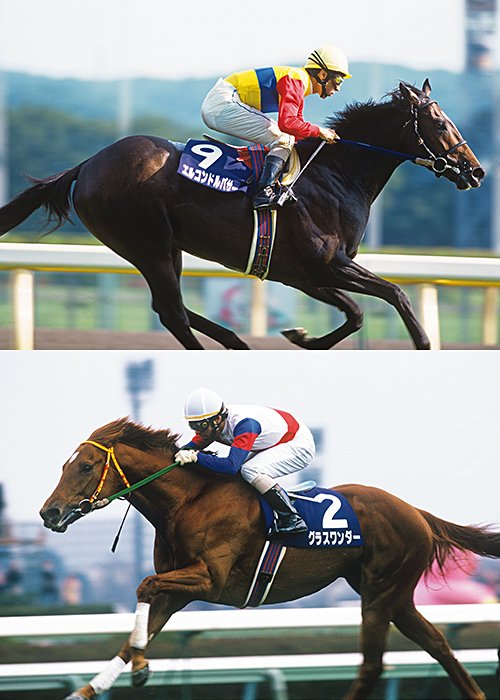 （左）グラスワンダー（右）エルコンドルパサー