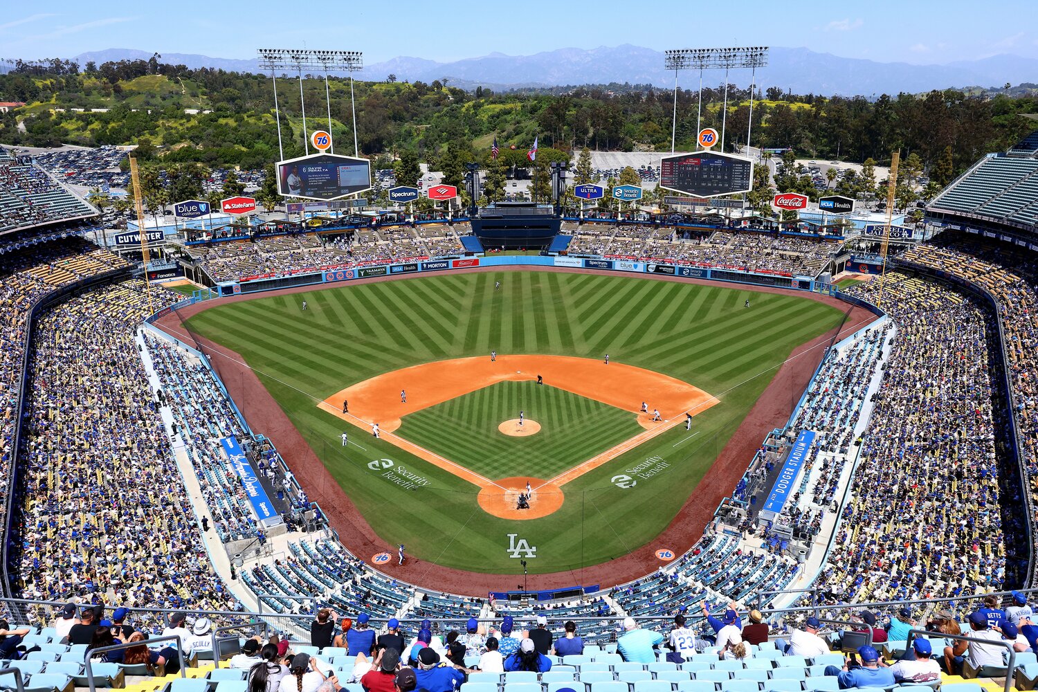 4月19日撮影のメッツ対ドジャース（ドジャースタジアム）　©Getty Images