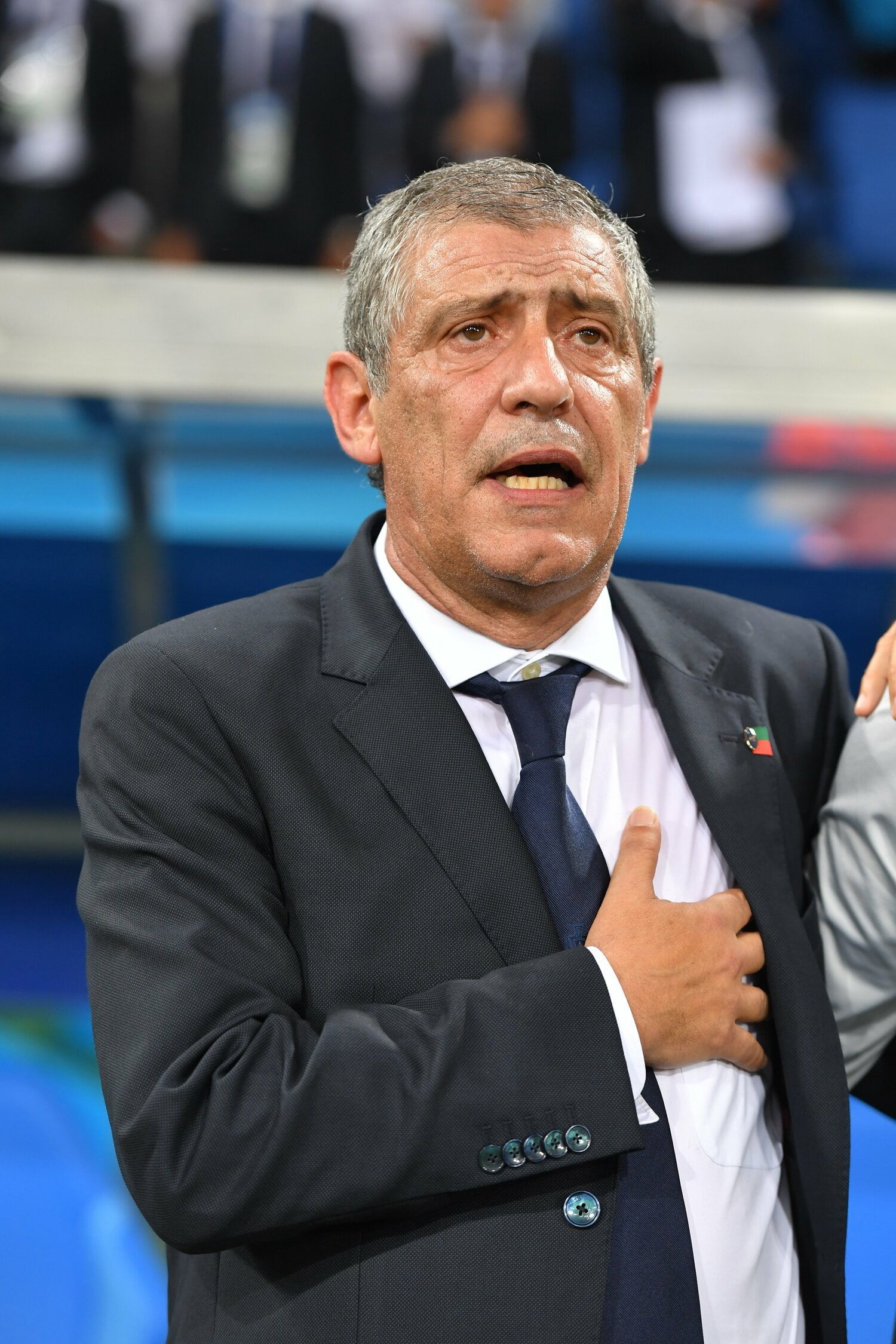 サントス監督（現地での発音はサントシュ）　©Kaoru Watanabe/JMPA