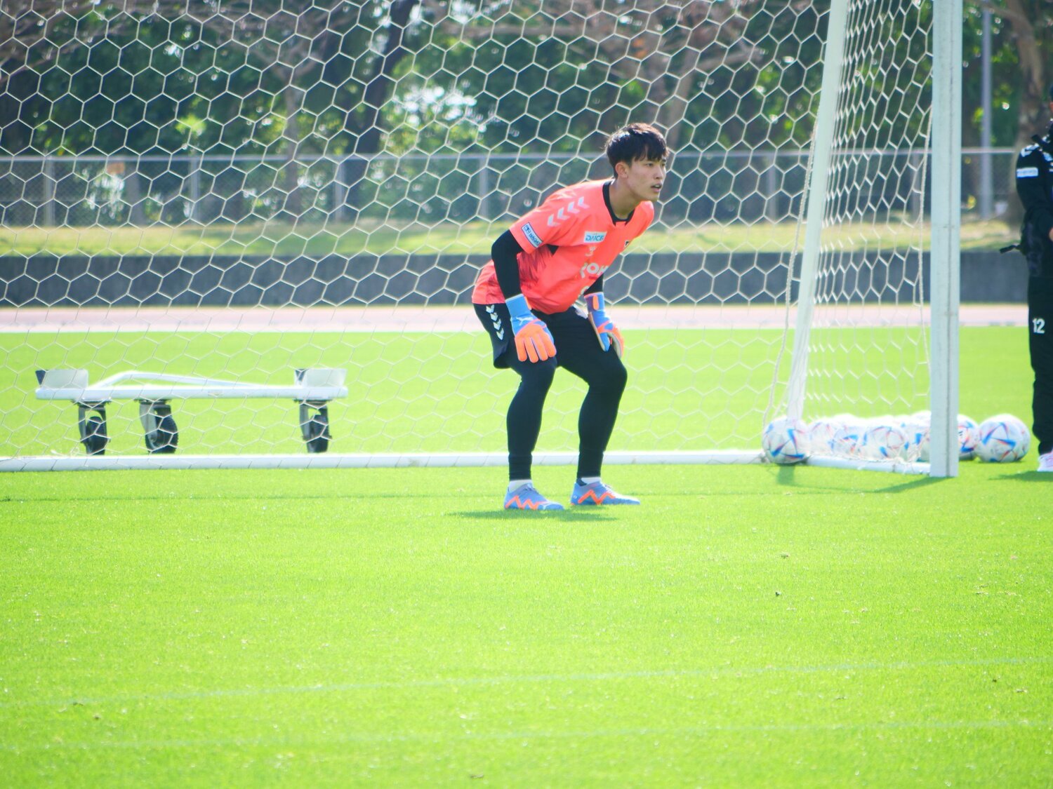 トレーニング中の谷晃生　©GAMBA OSAKA