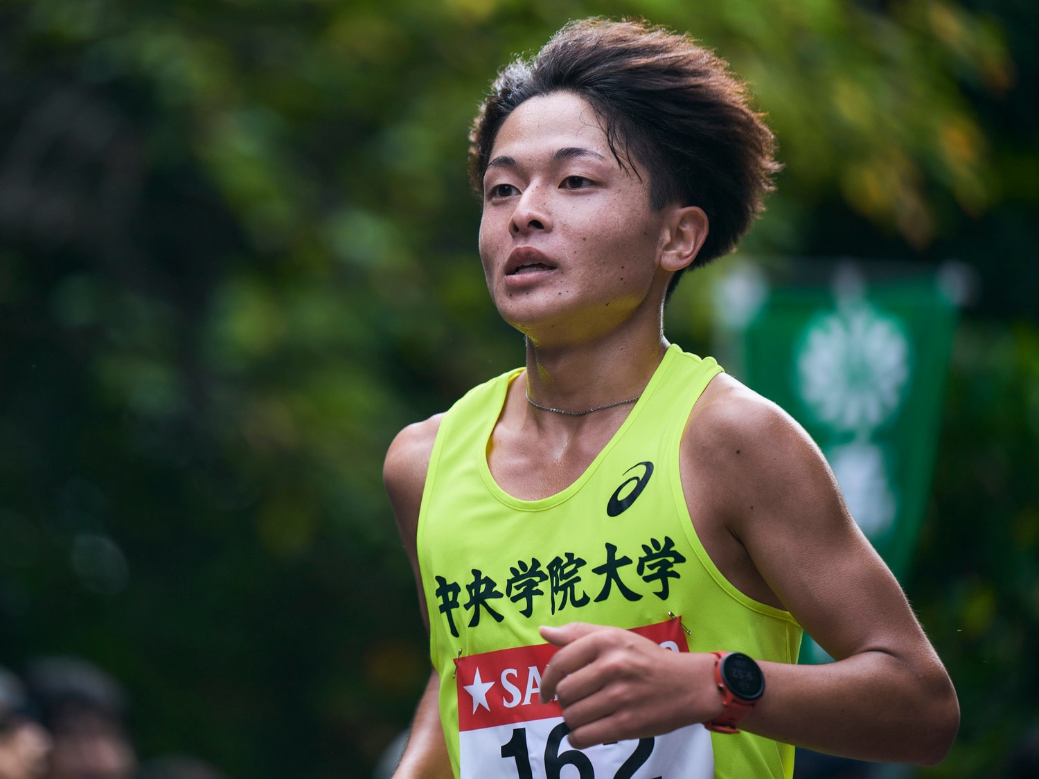 中央学院大の吉田。箱根駅伝予選会では日本人2位に　©Yuki Suenaga