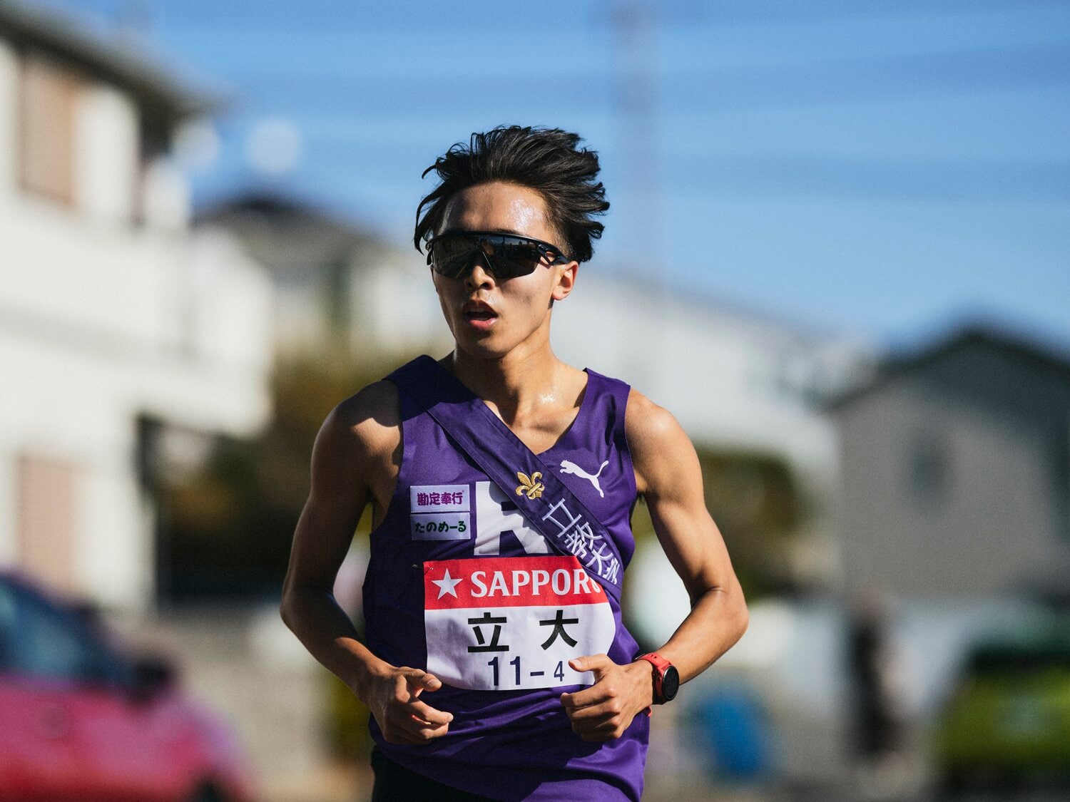 予選会をトップ通過したがシードを逃した立教。前回、前々回は1区を走った林虎大朗は4区で奮闘した　©Yuki Suenaga