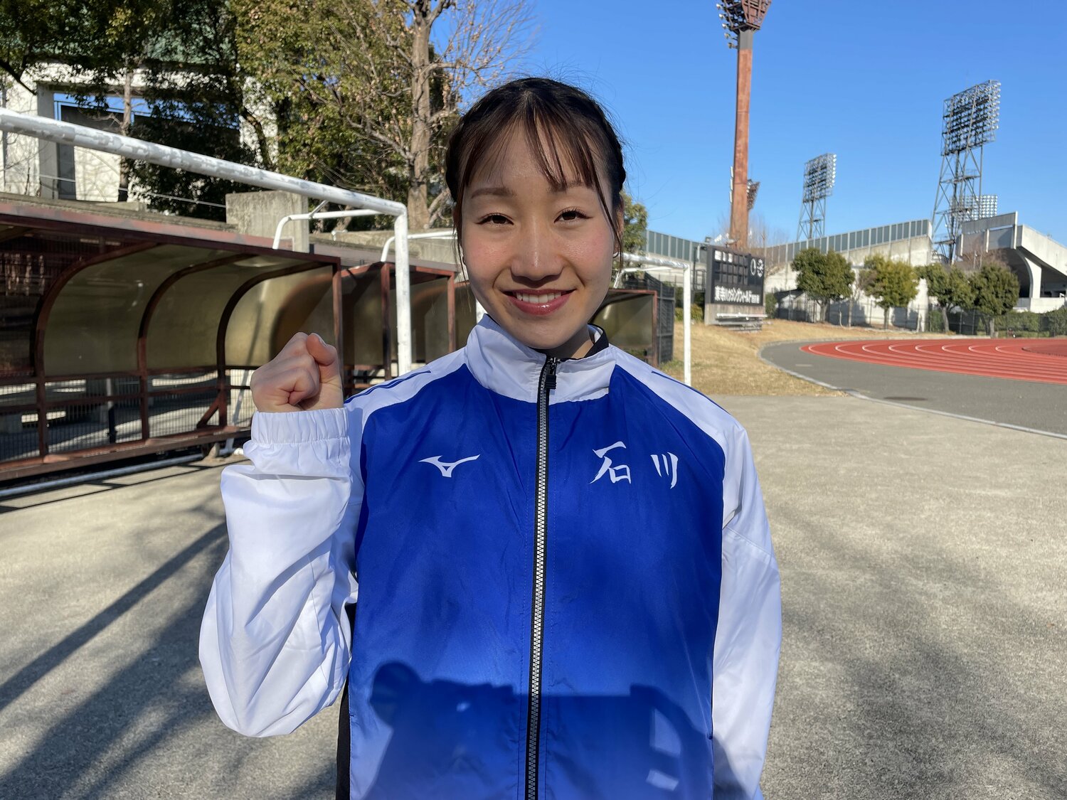 レース後に、クールダウンしながら取材・撮影の応じた五島選手 ©︎Ayako Oikawa