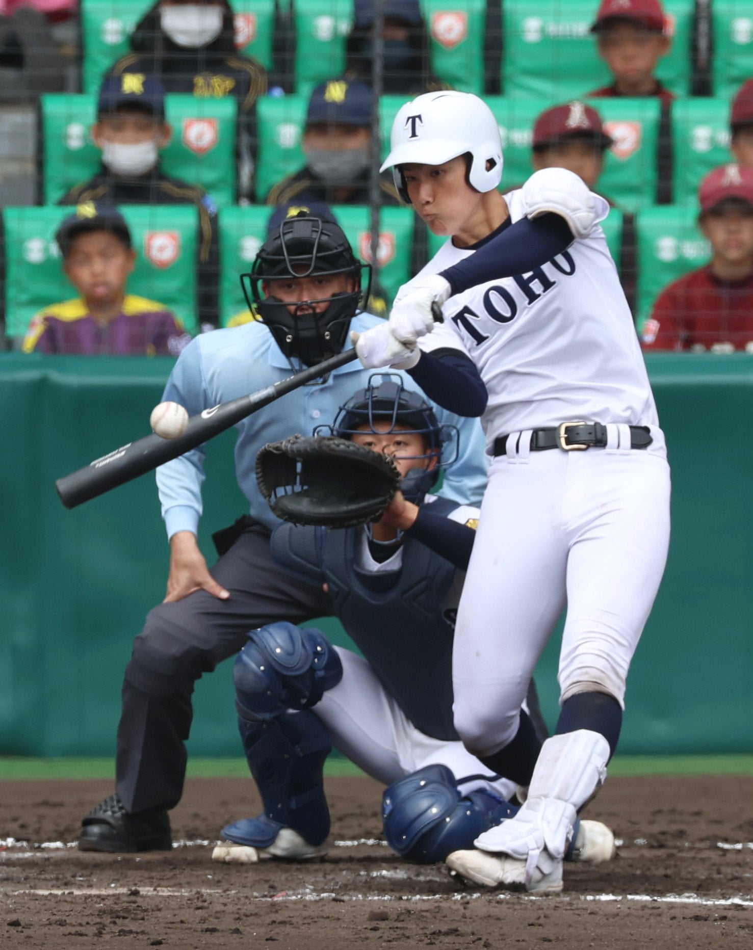昨年のセンバツにも出場した東邦の石川瑛貴。兄は石川昂弥（中日）　©JIJI PRESS