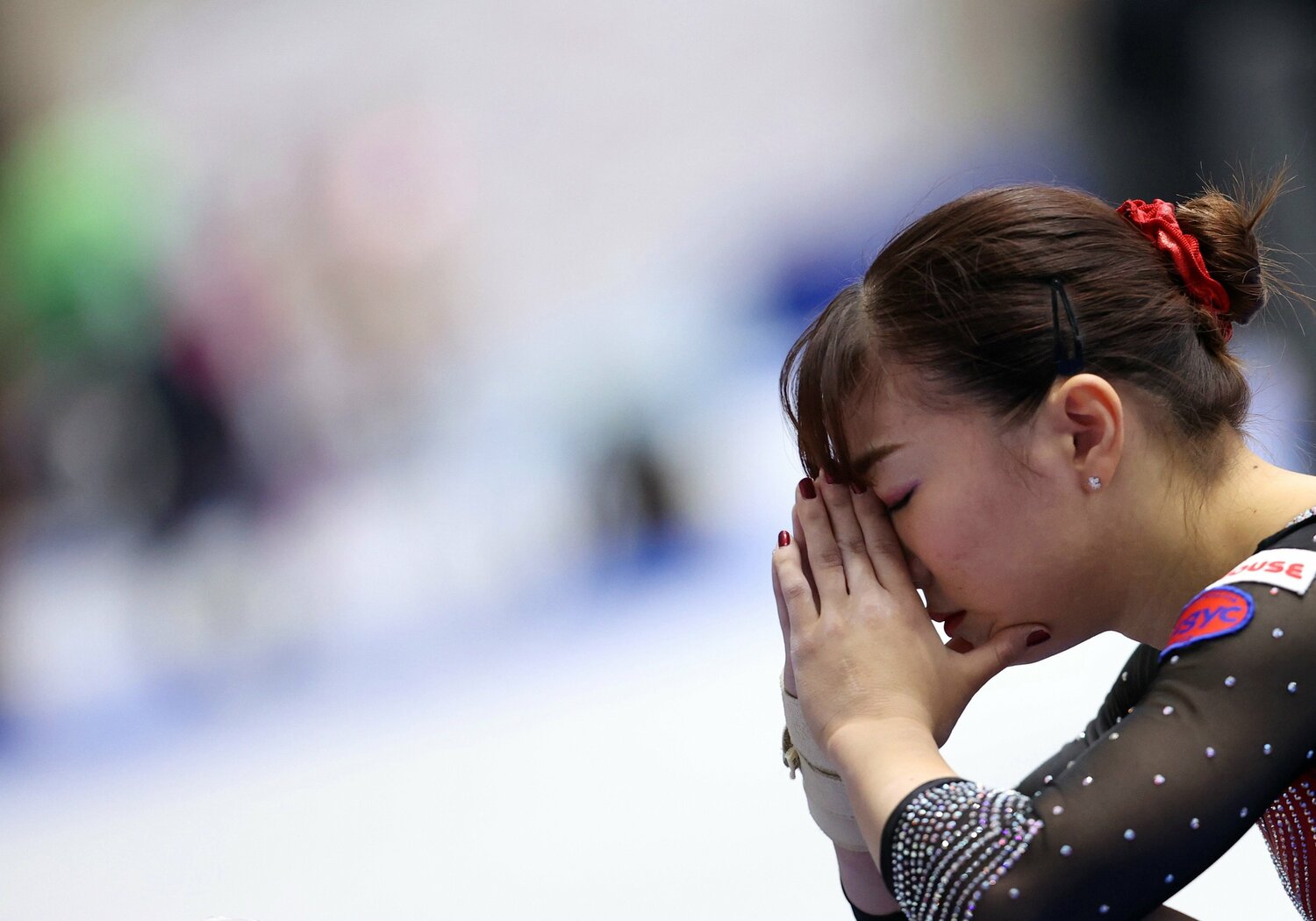 2020年の全日本選手権決勝。ミスが出て肩を落とした寺本　©JIJI PRESS