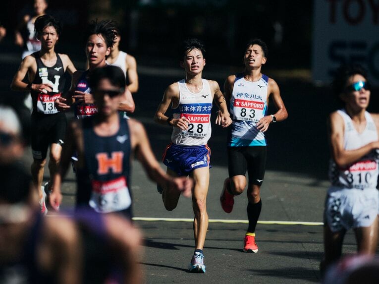 予選会での日体大　©Yuki Suenaga