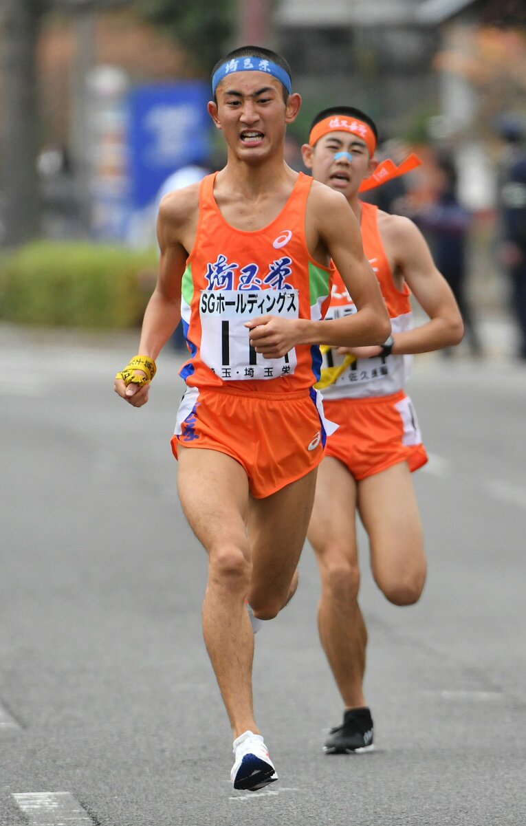 高校時代は2年生ながら全国高校駅伝のエース区間である1区で区間賞を獲得　©JIJI PRESS