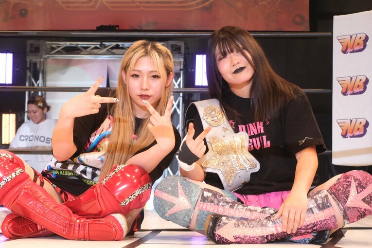 稲葉あずさとNEW BLOODでタッグを組むスターダムの吏南　©Norihiro Hashimoto