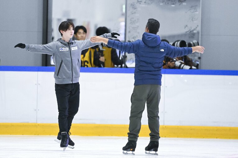 今季よりシニアに参戦するフィギュアジュニア世界王者の中田璃士（17歳）。関西アイスアリーナでの全日本強化合宿にて