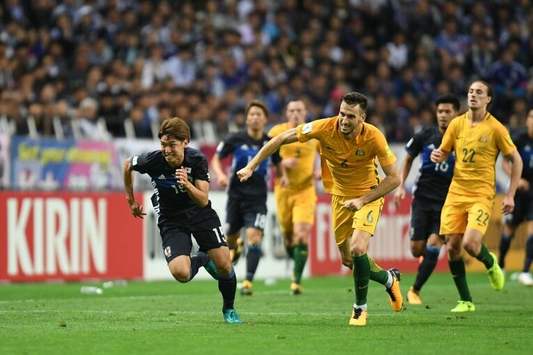 2017年の日本vsオーストラリア　©Sports Graphic Number