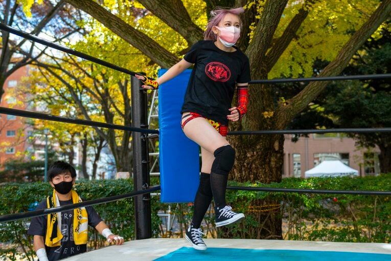 慶應プロレス研究会“唯一の女子学生レスラー”無村架純が“男子相手”に闘う理由「木村花さんみたいに」《特別フォトインタビュー》(69)