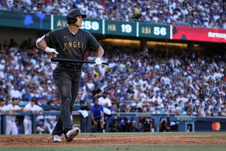 今年のオールスターでは打者として魅せた大谷　©Getty Images