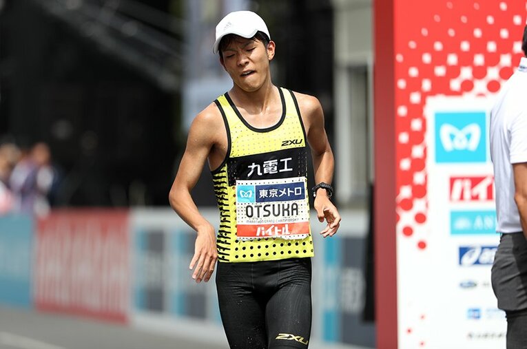 2019年に開催された、東京五輪の日本代表選考レースのMGCで4位となり、補欠に選出された大塚祥平 ／ photograph by AFLO