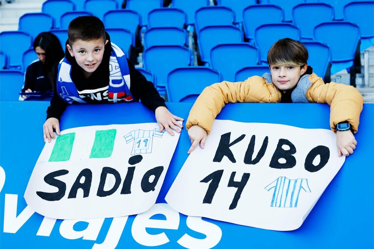 KUBOもSADIQも応援中　©Daisuke Nakashima