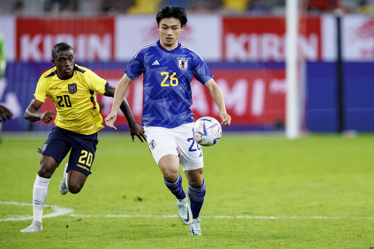 経験豊富な大迫勇也ではなく、上田綺世がメンバー入りした　©Kiichi Matsumoto