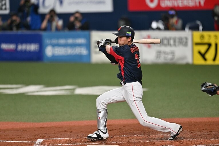 下位打線の源田が塁に出て上位につなげば、得点チャンスはさらに増えるかもしれない　©Naoya Sanuki