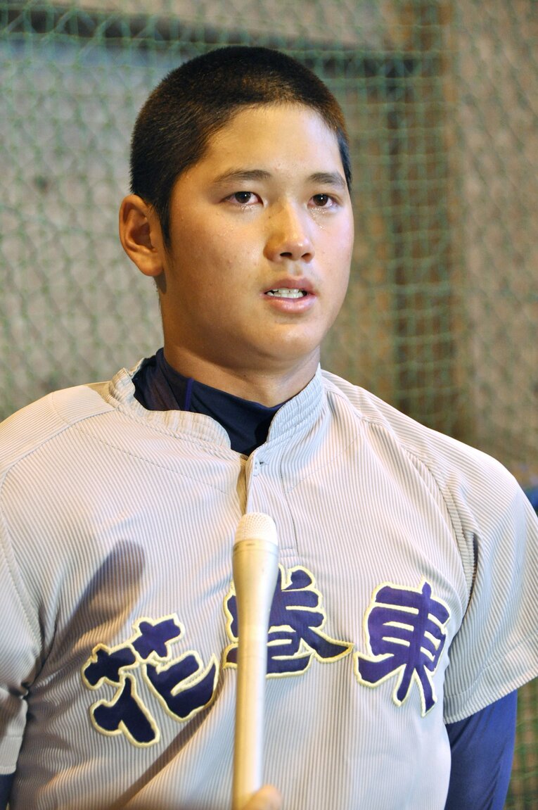 花巻東高校時代の大谷翔平　©JIJI PRESS