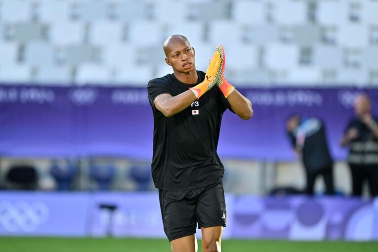 守護神として君臨する小久保玲央ブライアン。3試合連続クリーンシートの立役者となった　©Takuya Nakachi/JMPA