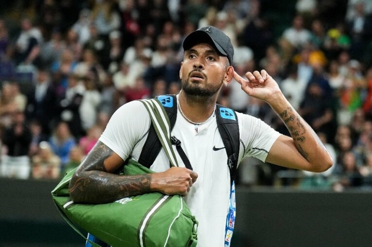 世界ランク5位のチチパスを3-1で下し、4回戦へ駒を進めたキリオス ／ photograph by Getty Images