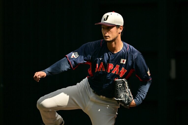 3日目、投球練習をするダルビッシュ　©︎Hideki Sugiyama