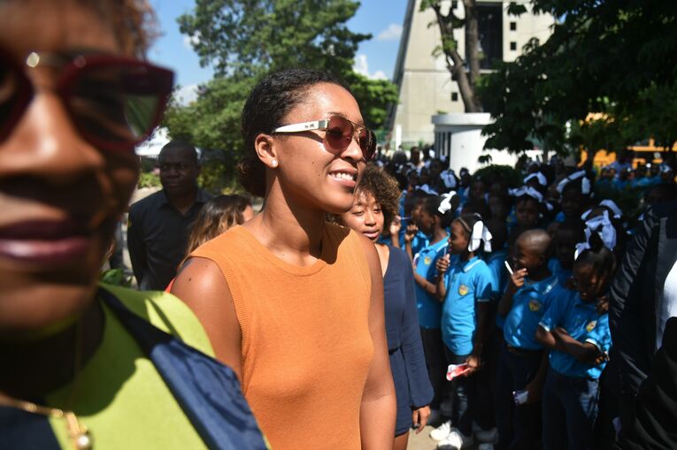 ハイチの国立歴史民俗博物館を訪れた大坂なおみ　©AFP=AFLO