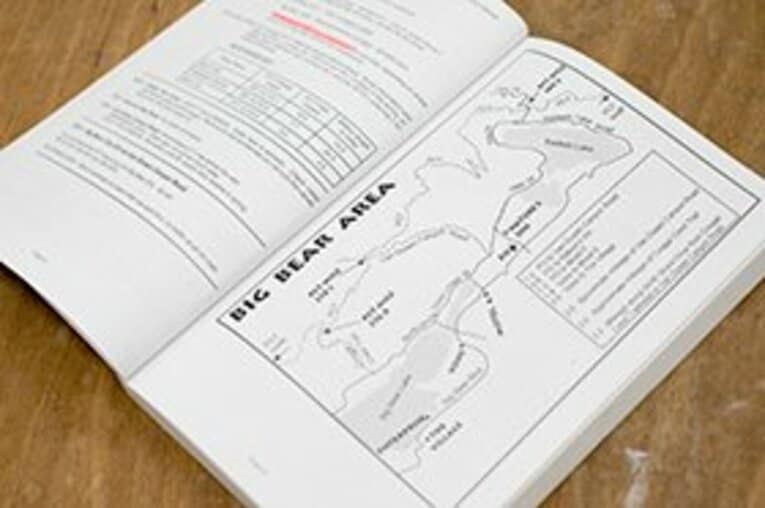 ガイドブックには各地域の詳細な情報や地図が記されている。これは「BIG BEAR」という物騒な名前がついたエリアのもの。 