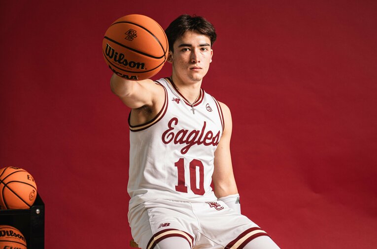 ボストン大でプレーするテーブス流河（20歳）　©︎Boston College Athletics