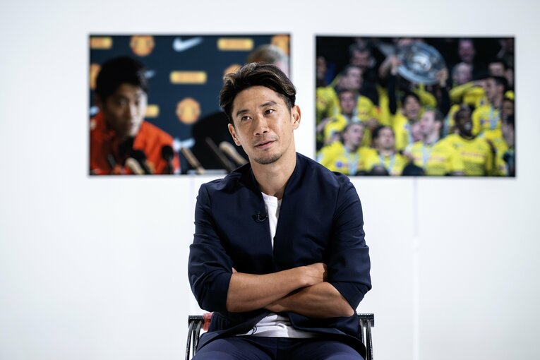 北京五輪で味わった挫折がヨーロッパでプレーする原動力になったと語る香川真司　©︎Takuya Sugiyama