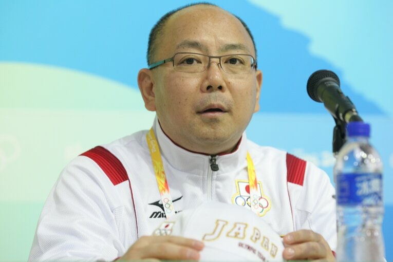 日本競泳の代表監督を務めていた上野氏（2008年撮影）　©JMPA