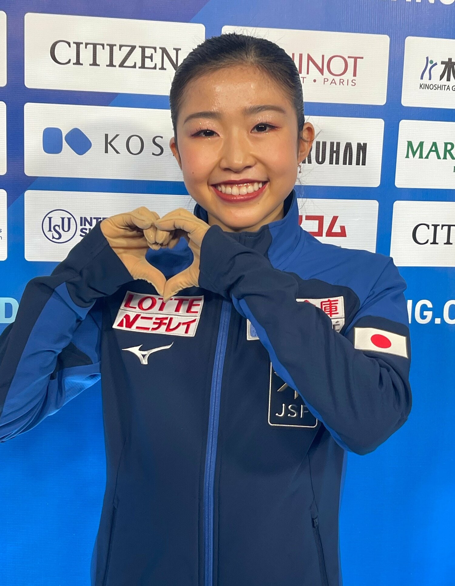 試合後には笑顔を見せた千葉。海外ファンの間でも人気が急上昇中 ©Akiko Tamura