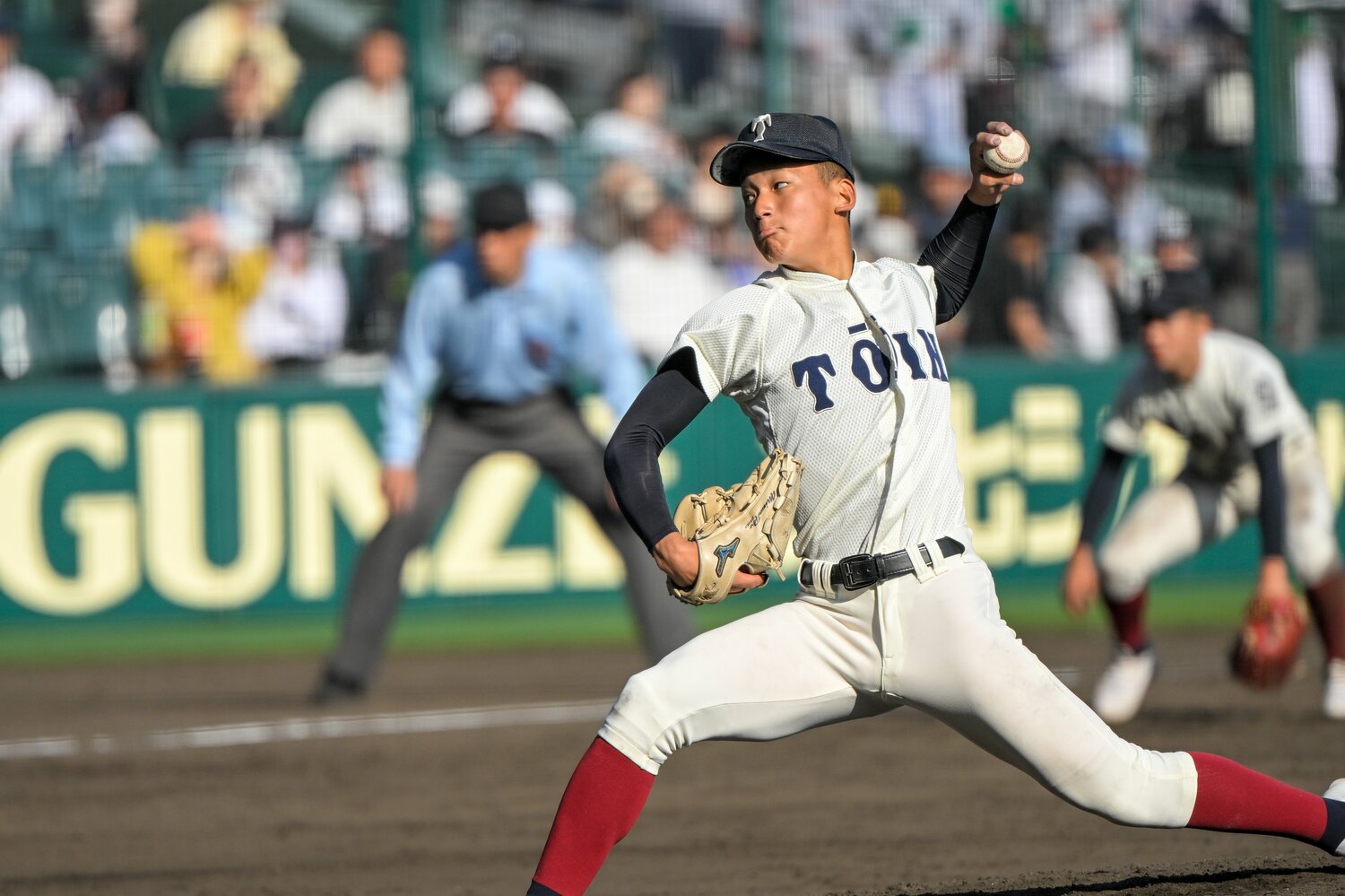 23年センバツでの前田 ©Nanae Suzuki