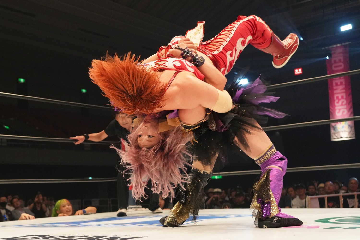 フィニッシュとなった中野たむのトワイライト・ドリーム　©Essei Hara