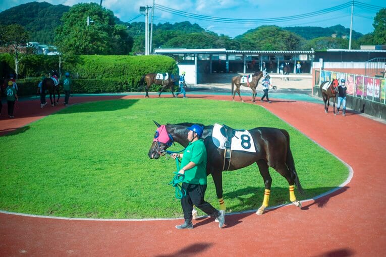 パドックもノスタルジックな雰囲気　© Takuya Sugiyama