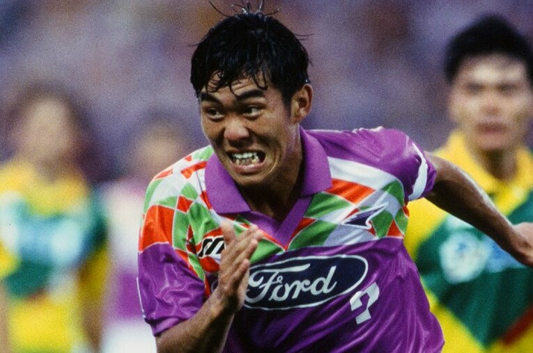 1993年、Jリーグ開幕時の森保一（当時24歳）。無名の高校生だった森保がJリーグにたどり着くまでには想像以上の苦労があった ／ photograph by J.LEAGUE