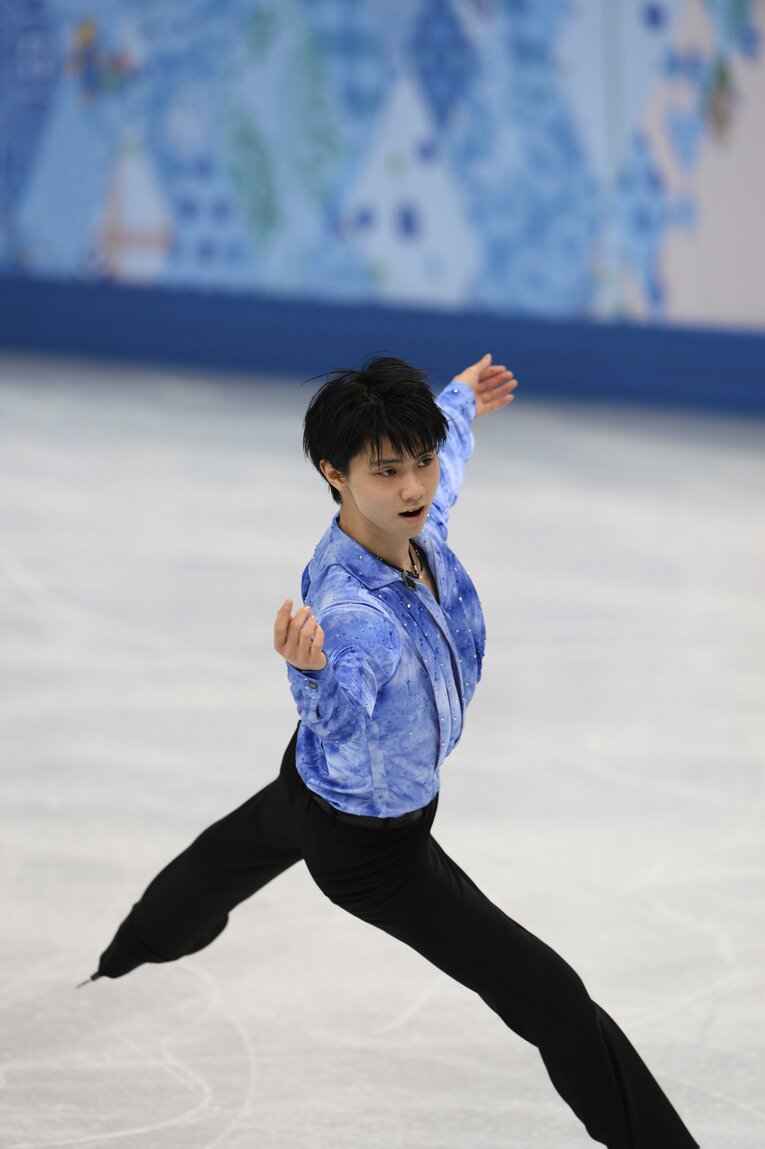ソチ五輪SPでの羽生結弦の演技　©Asami Enomoto/JMPA