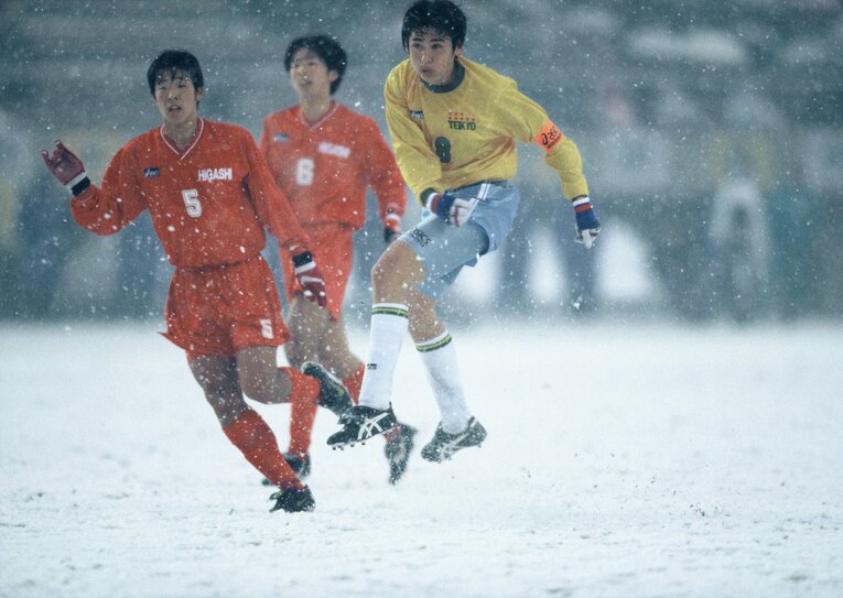 第76回大会の雪の決勝、中田浩二　©Kazuaki Nishiyama