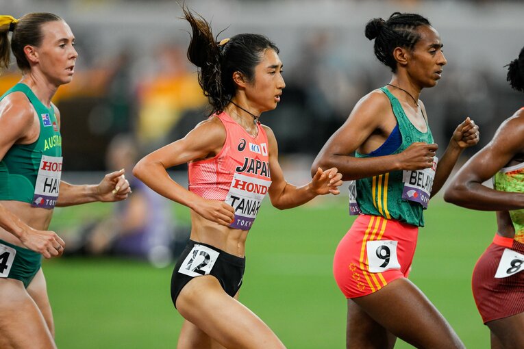 5000m決勝では後方からレースを進めた田中　©Nanae Suzuki