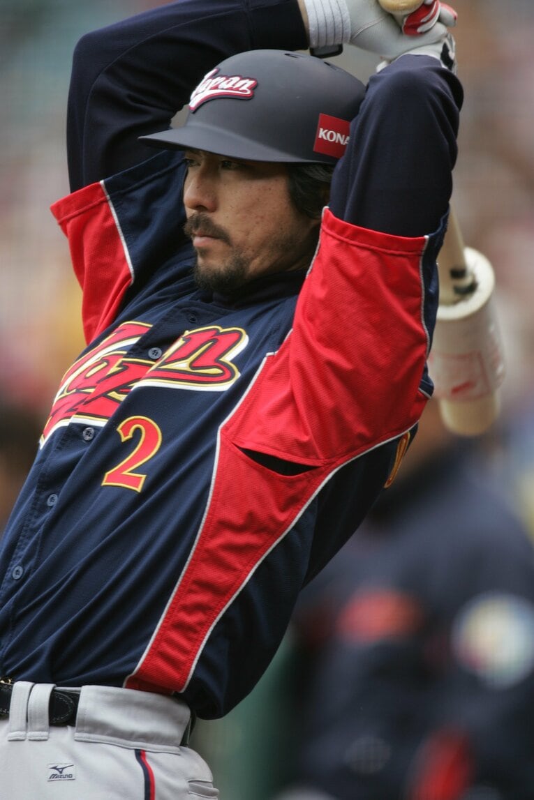 2006年WBC第2ラウンド、日本対アメリカ戦に出場した小笠原　©Naoya Sanuki